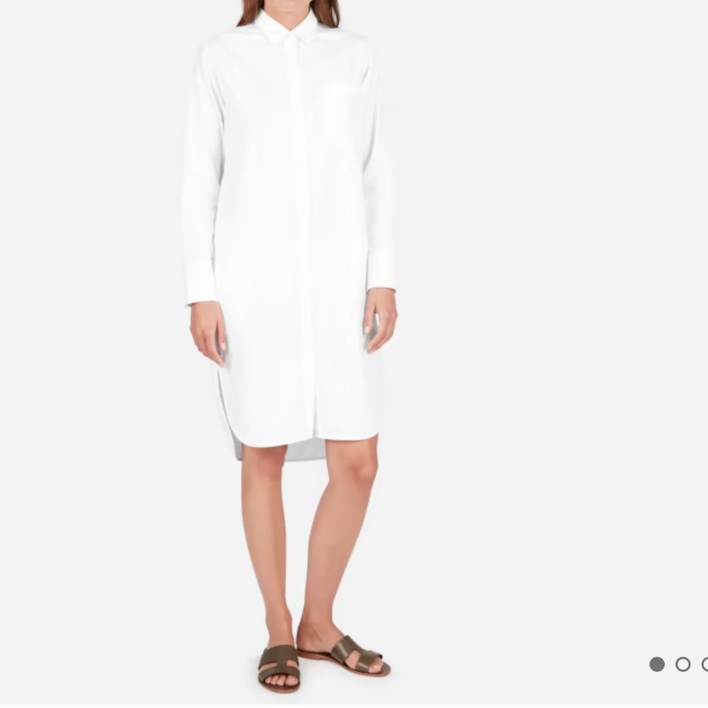 COPY - Everlane The cotton pocket shirt dress - white size 4